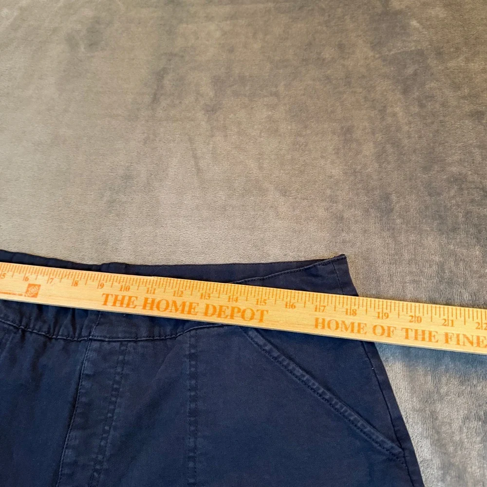 Nautica Jeans Chino Shorts Womens Extra Large Navy‎ Blue Elastic Waist Stretch